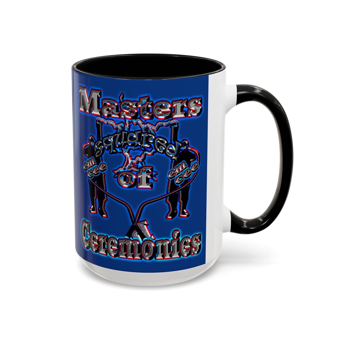 em cee squared - Accent Mug (dark blue)