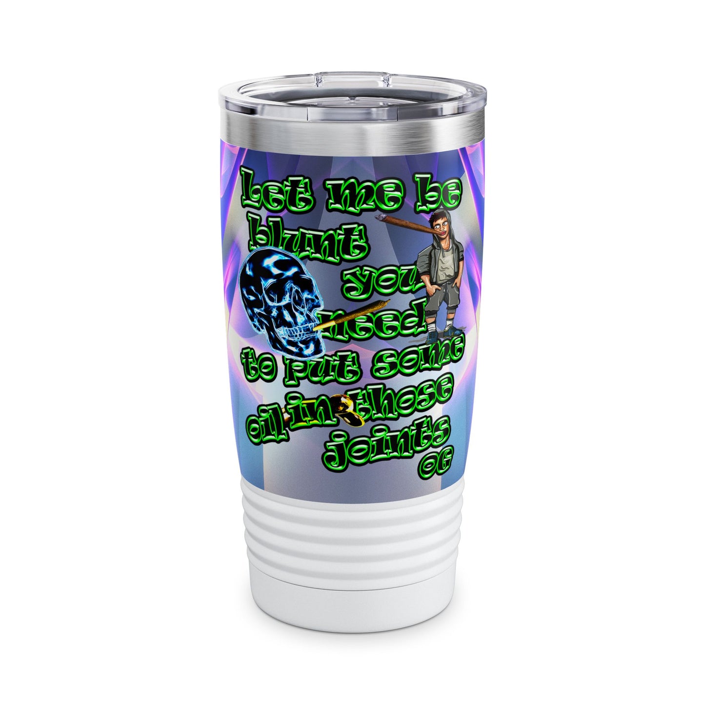 og - Ringneck Tumbler, 20oz (grey-pink wave)