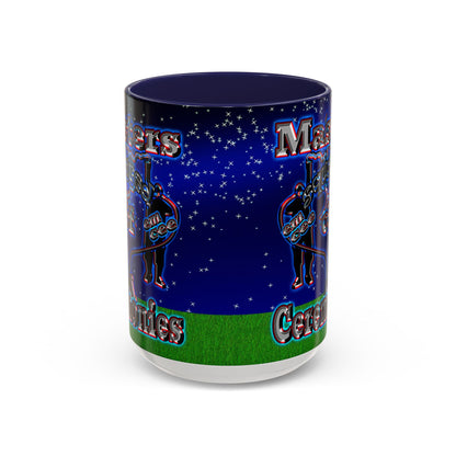 em cee squared - Accent Mug ('snoops' background)