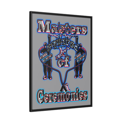 em cee squared - framed canvas art (grey)