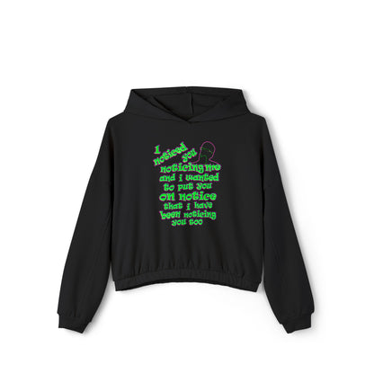 noticed you noticing - Women's Cinched Bottom Hoodie
