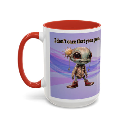 I don't care that your grey - Accent Mug (light blue-pink wave)