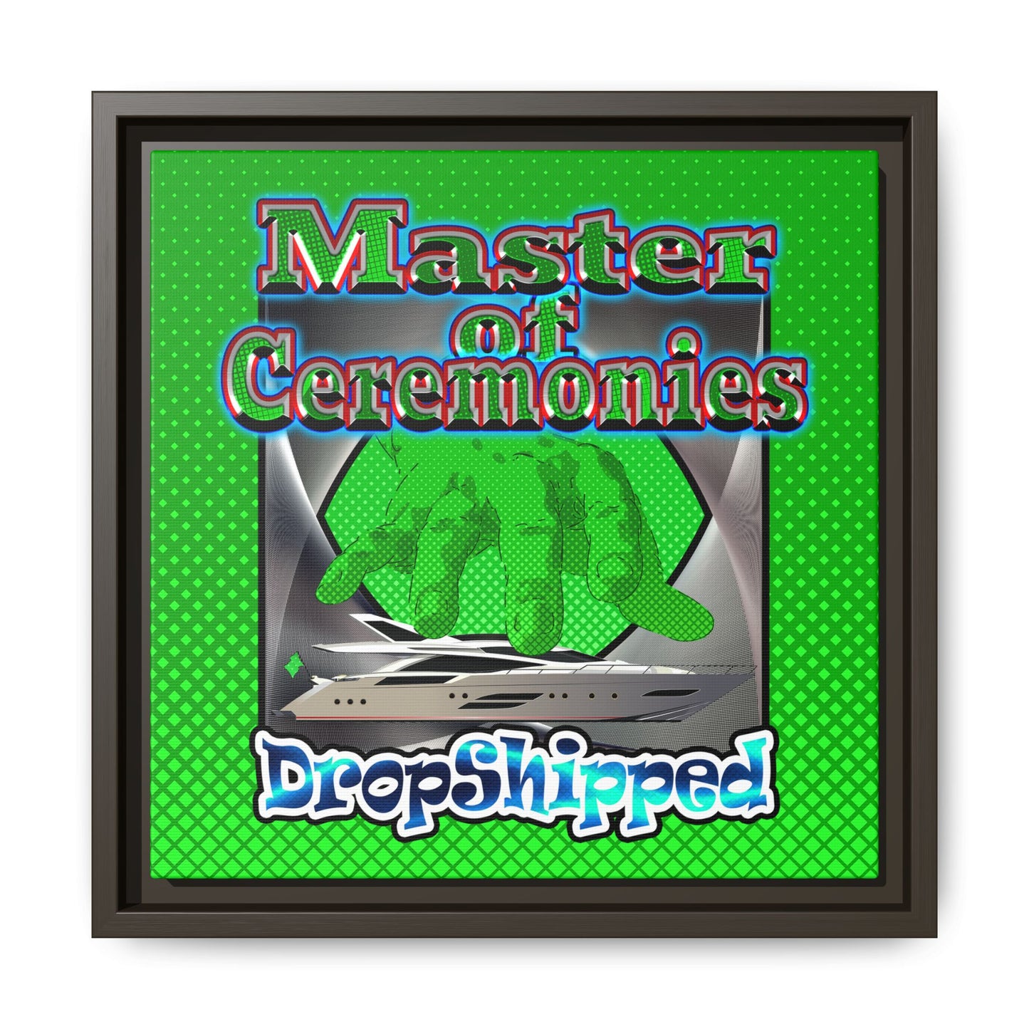 logo - framed canvas art (logo green)