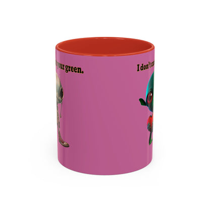 I don't care that your grey - Accent Mug (light pink)