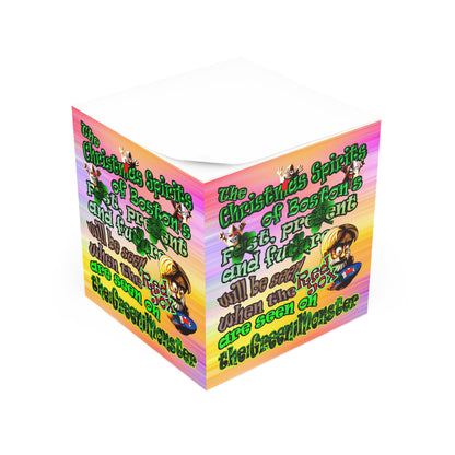 christmas spirits of boston - note cube (color blur)