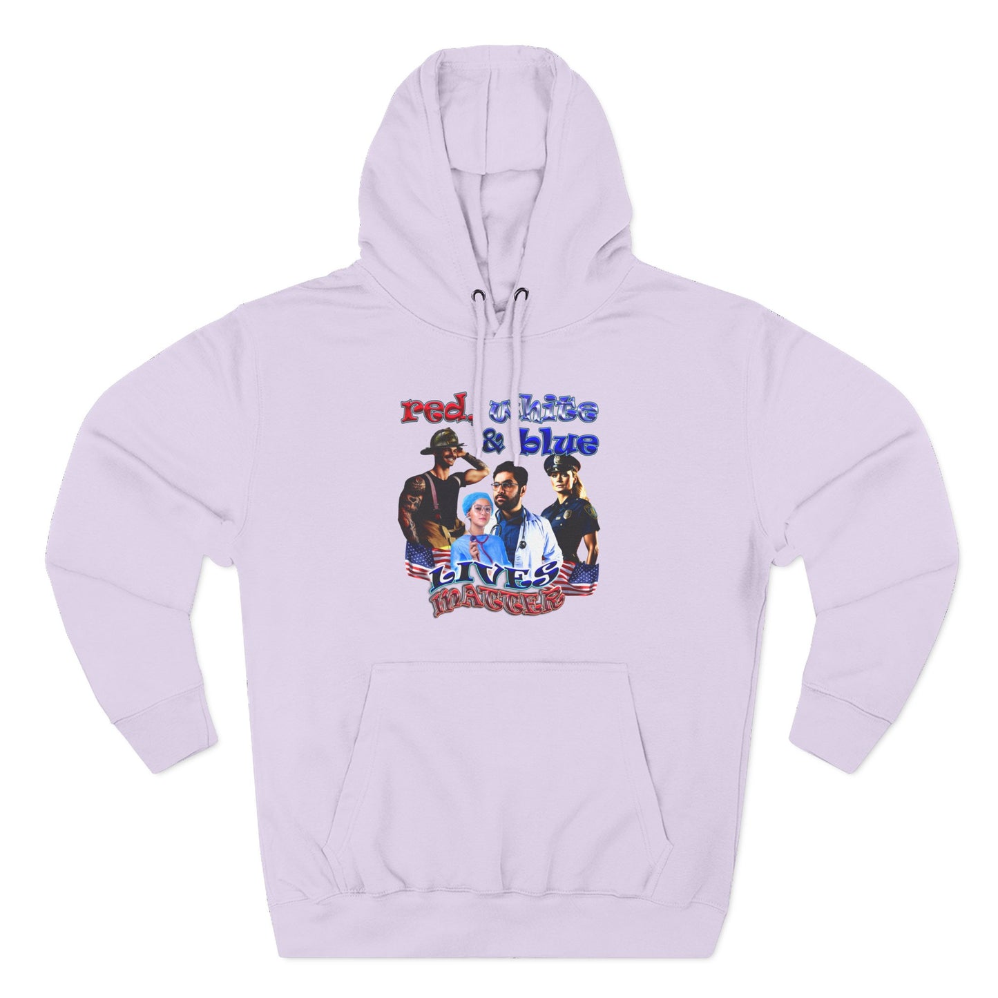 rw&b lives matter - Three-Panel Fleece Hoodie