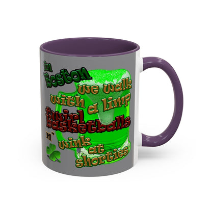 celtics logo - Accent Mug (grey)