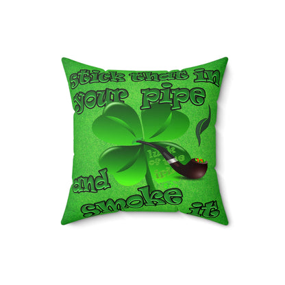 celtics logo - Faux Suede Square Pillow - (green turf)