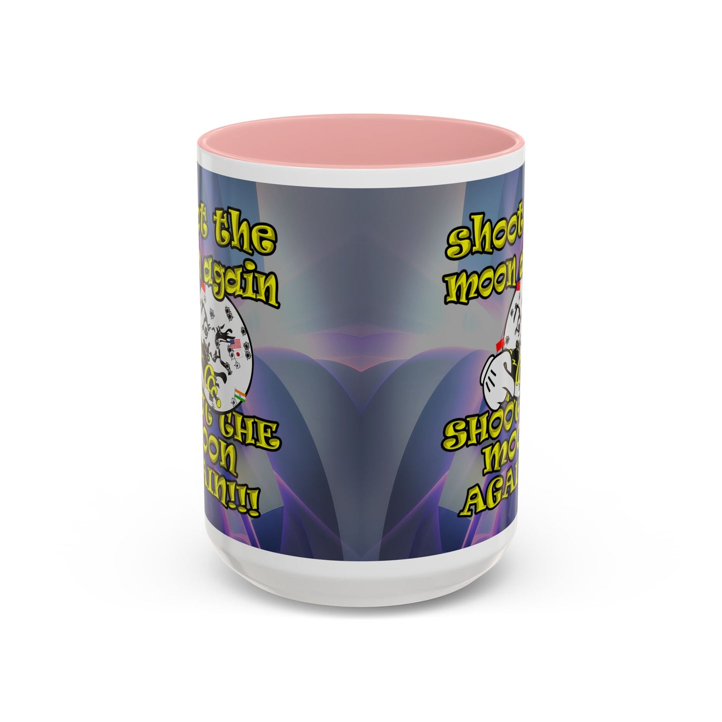 shoot the moon again - Accent Mug (grey-pink wave)