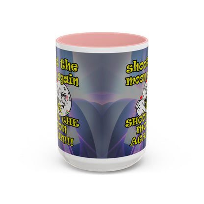shoot the moon again - Accent Mug (grey-pink wave)