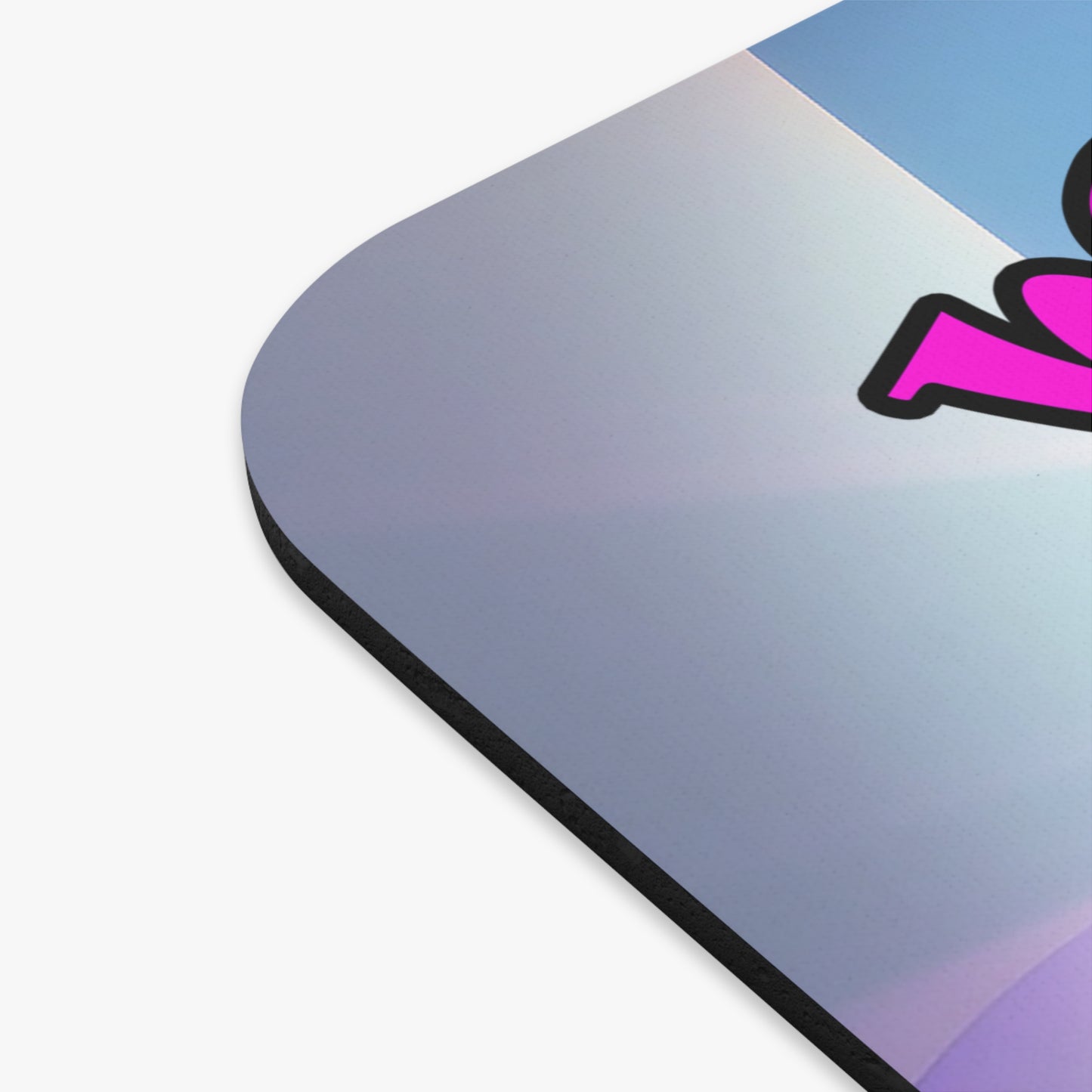 hoes b4 bros - Mouse Pad (Rectangle) (grey-pink wave)