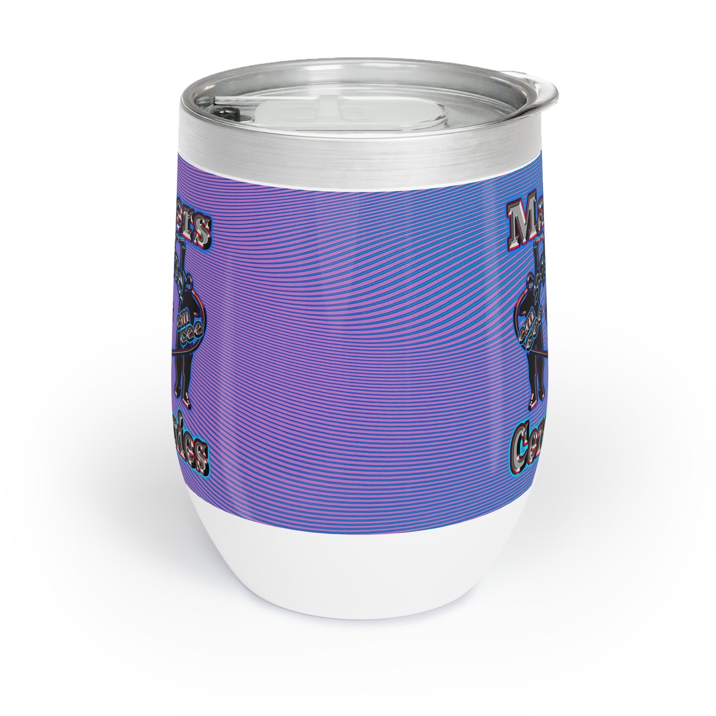 em cee squared - Chill Wine Tumbler (light blue-purple wave)