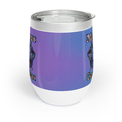 em cee squared - Chill Wine Tumbler (light blue-purple wave)