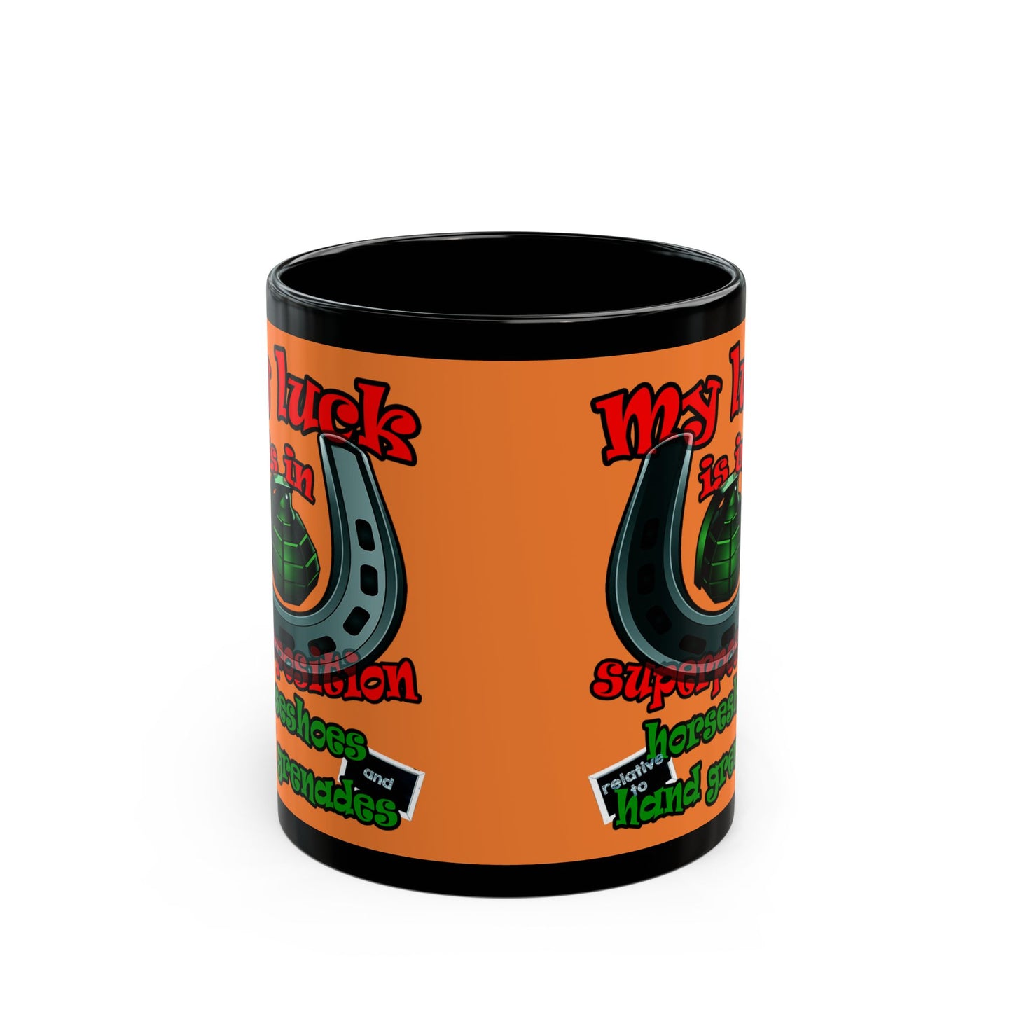 my luck - Black Mug (crusta)