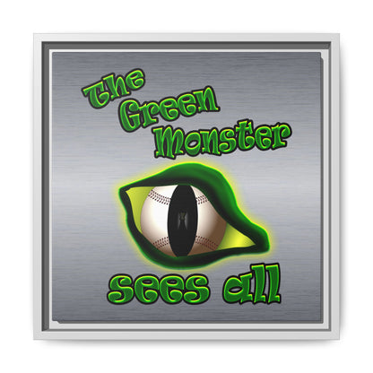 green monster - framed canvas art (brushed nickel)