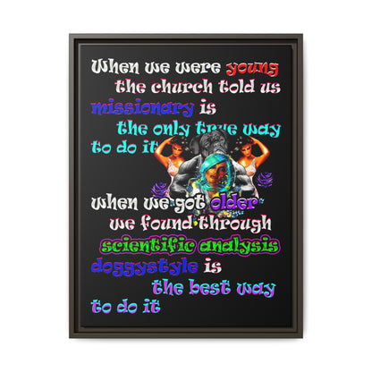 doggystyle - framed canvas art (black)