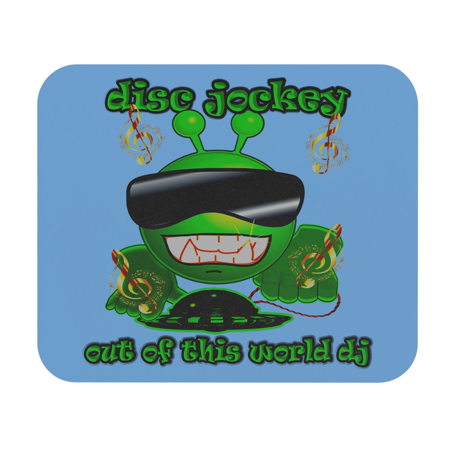 disc jockey - Mouse Pad (Rectangle) (light blue)