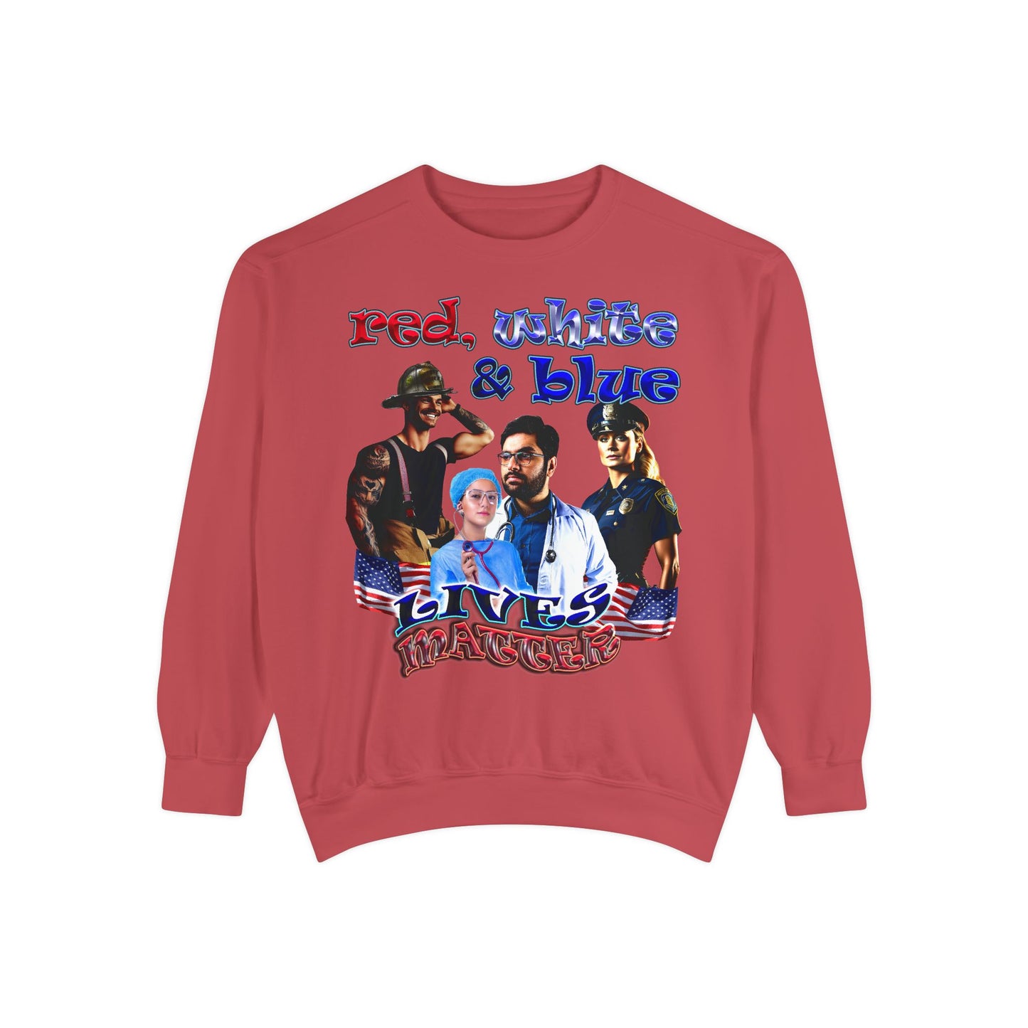 rw&b lives matter - Unisex Garment-Dyed Sweatshirt