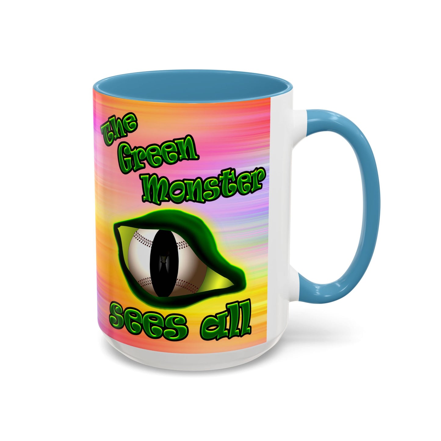 green monster - Accent Mug (color blur)