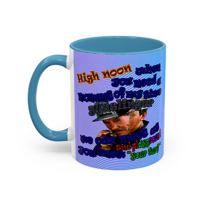 high noon - Accent Mug (light blue-purple wave)
