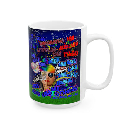 drop the beat - White Mug ('snoops' background)