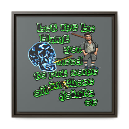 og - framed canvas art (dark grey)
