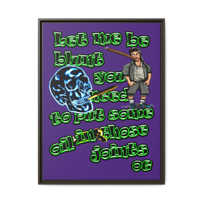 og - framed canvas art (purple)