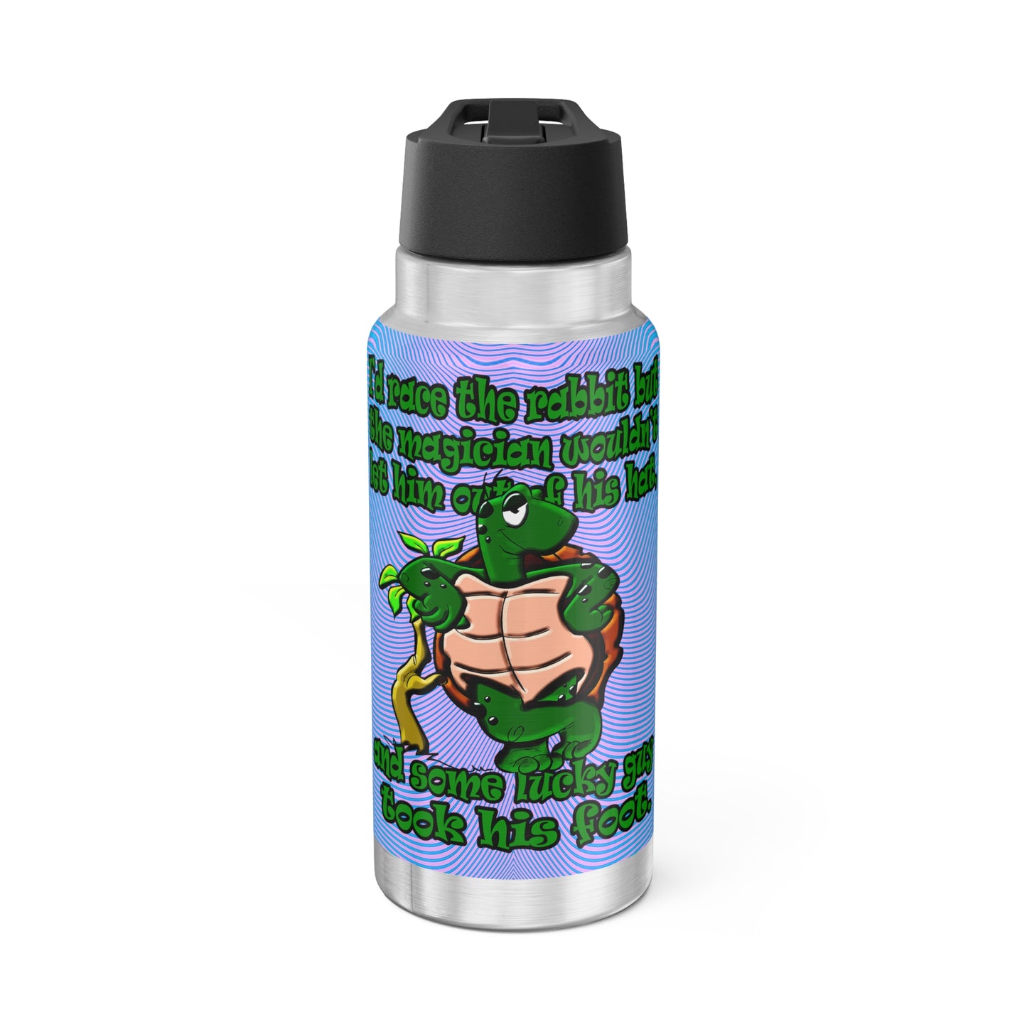 turtle race - Gator Tumbler, 32oz  (light blue-purple wave)