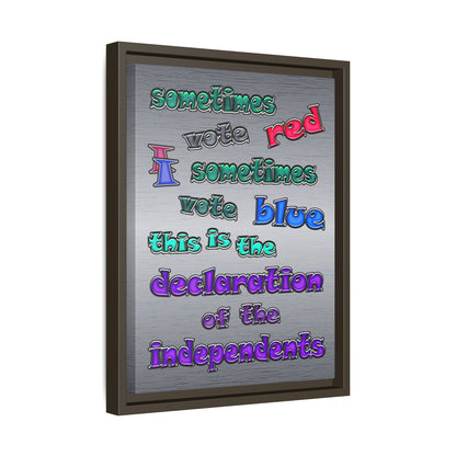 declaration of the independents - framed canvas art (brushed nickel)