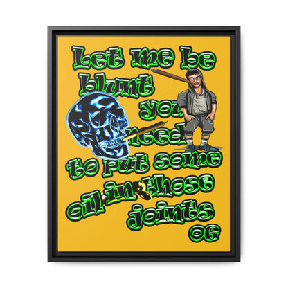og - framed canvas art (yellow)