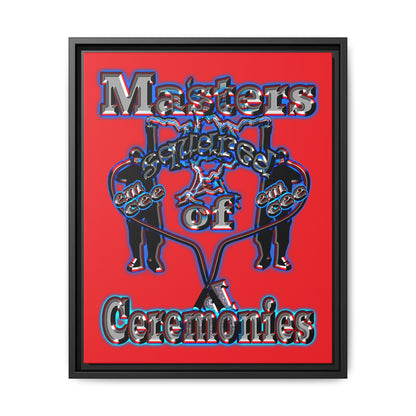 em cee squared - framed canvas art (red)