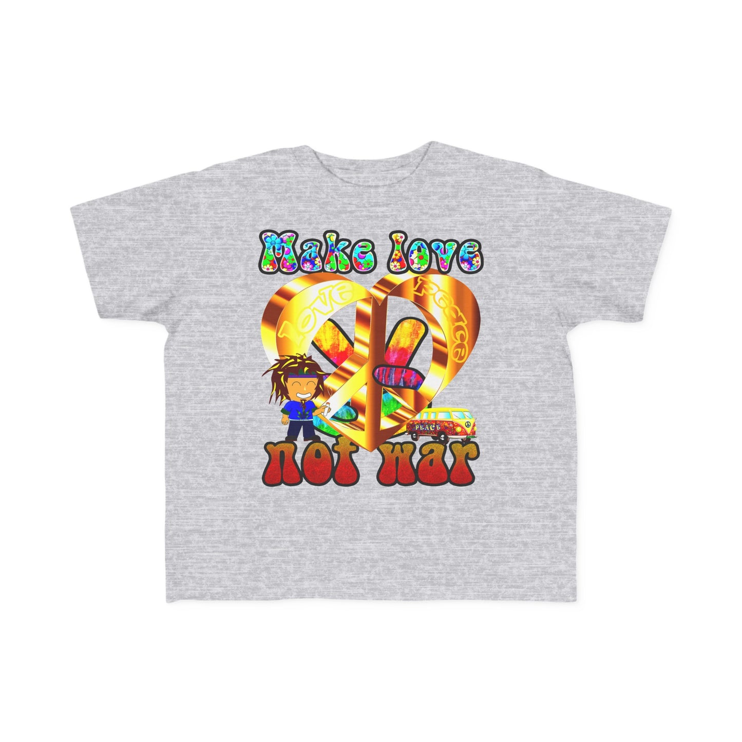 love peace - Toddler's Fine Jersey Tee