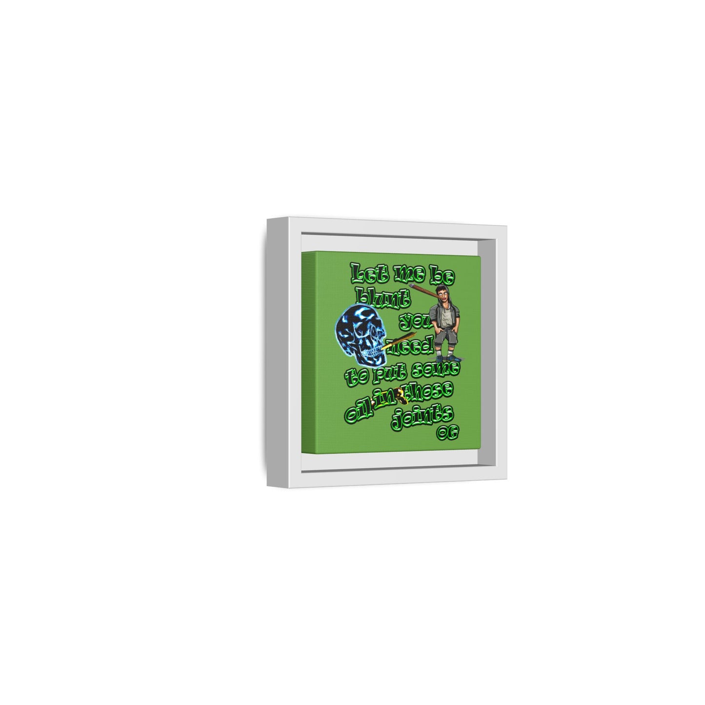 og - framed canvas art (green)