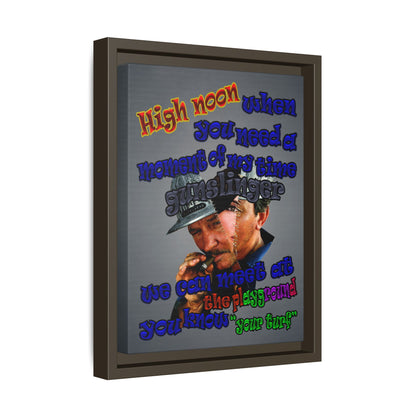 high noon - framed canvas art (grey-light grey)