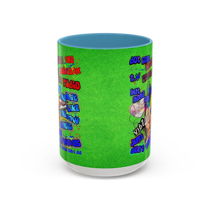 drop the beat - Accent Mug (green turf)