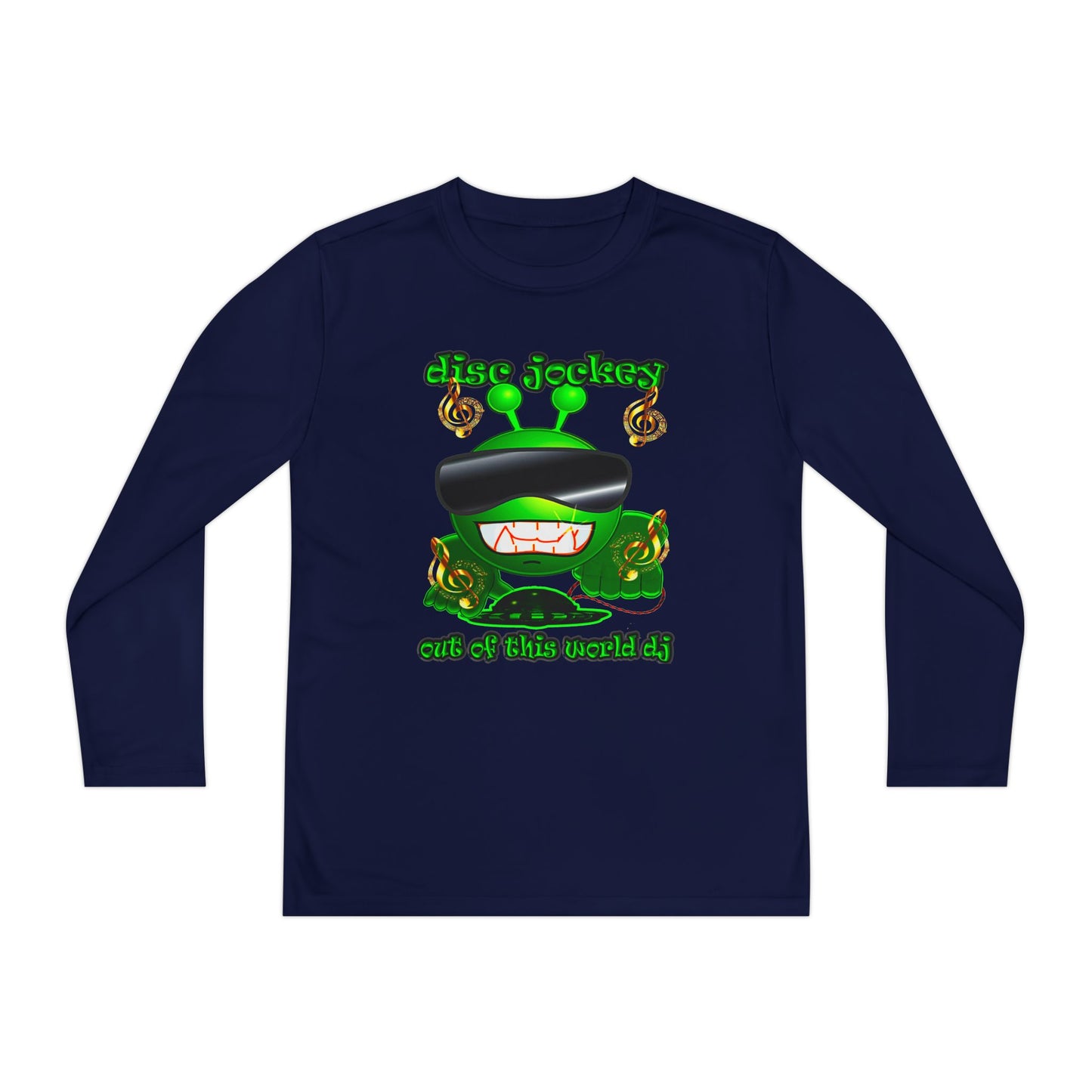 disc jockey - Youth Long Sleeve Competitor Tee