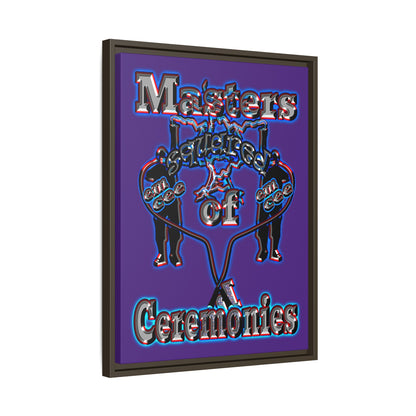 em cee squared - framed canvas art (purple)