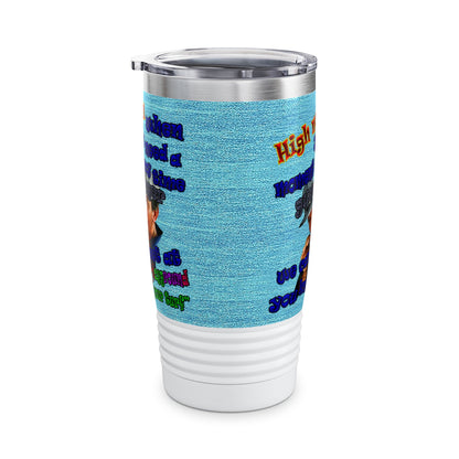 high noon - Ringneck Tumbler, 20oz (faded blue)