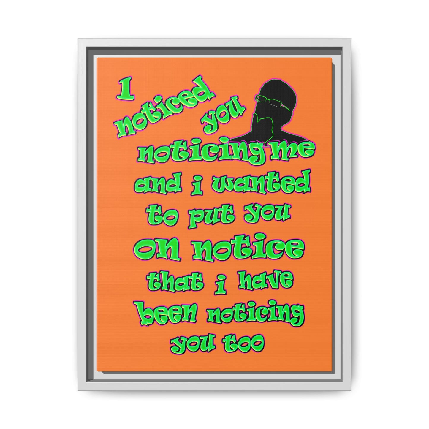 noticed you noticing - framed canvas art (crusta)