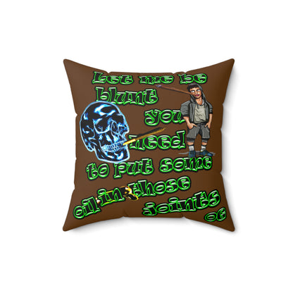 og - Spun Polyester Square Pillow - (brown)