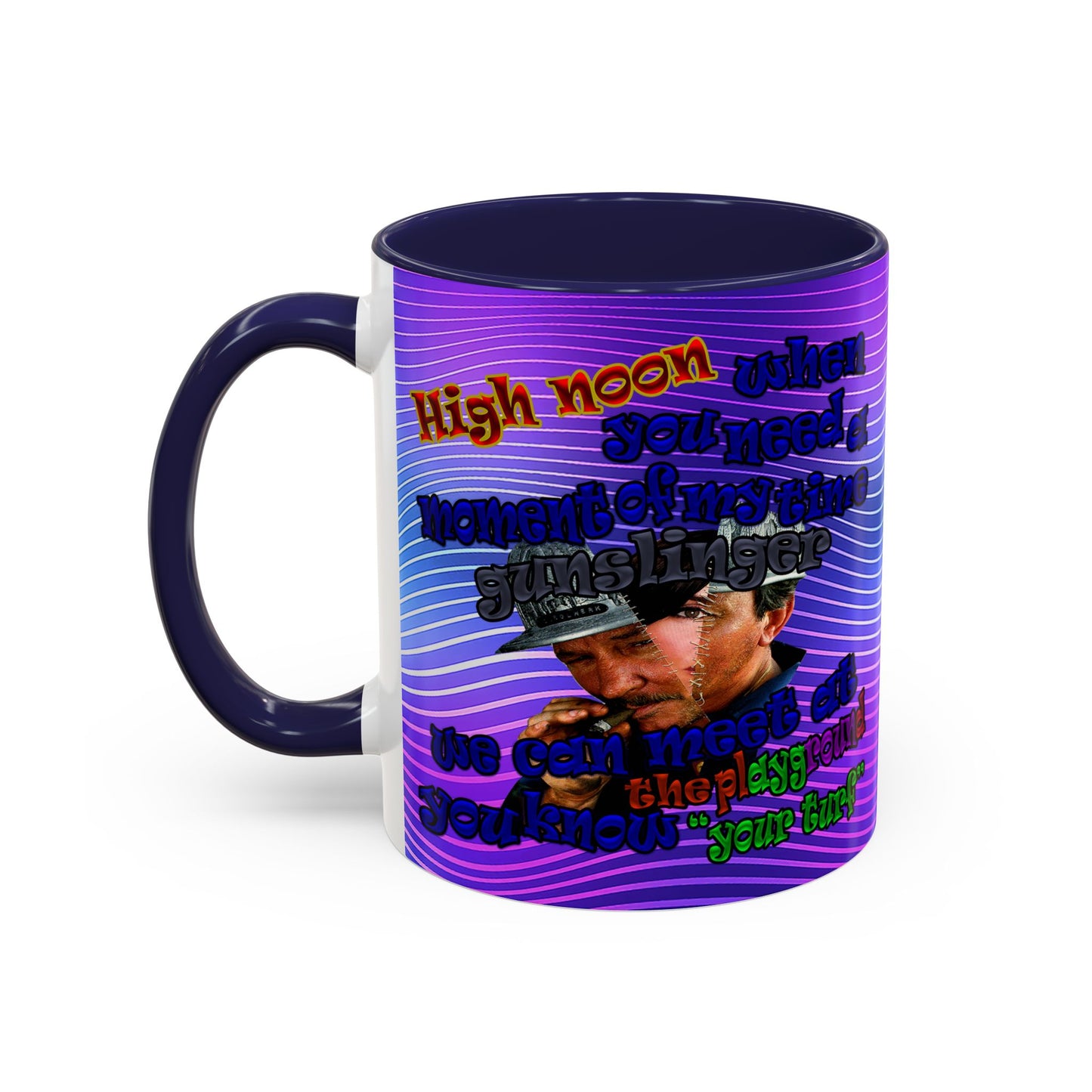 high noon - Accent Mug (purple wave)