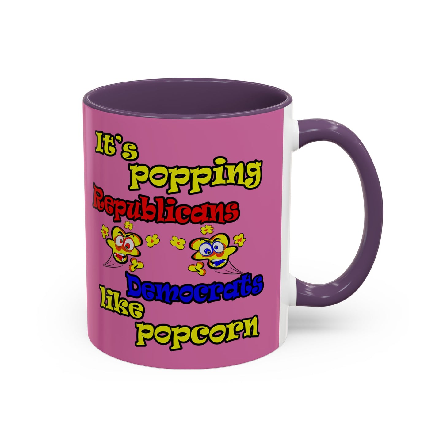 popping like popcorn - Accent Mug (light pink)