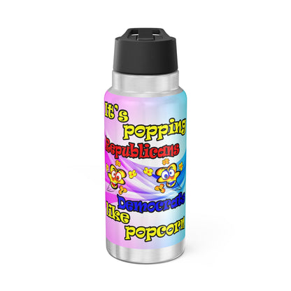 popping like popcorn - Gator Tumbler, 32oz  (light blue-pink wave)