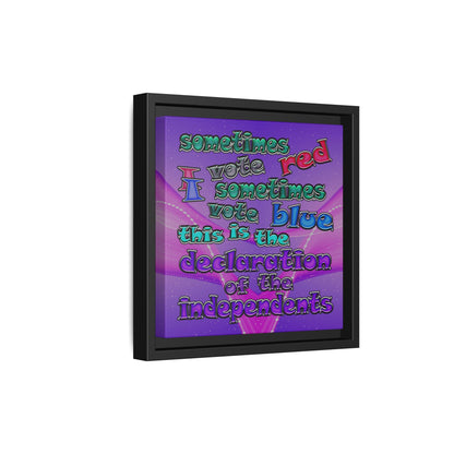 declaration of the independents - framed canvas art (purple-pink wave)