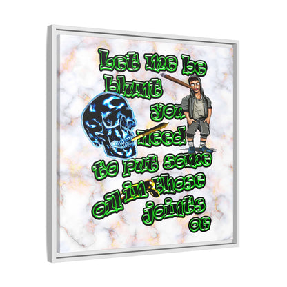 og - framed canvas art (white marble)