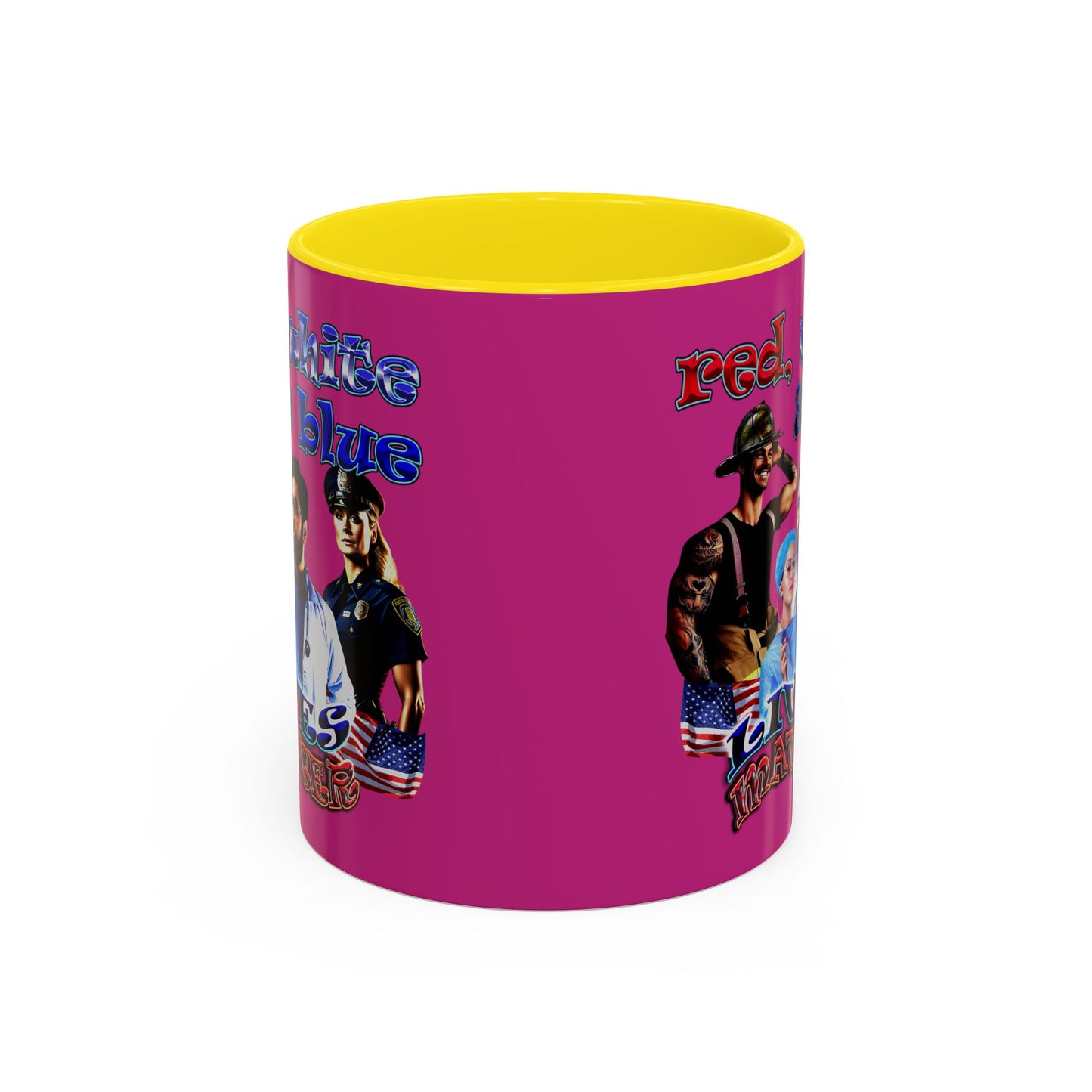 rw&b lives matter - Accent Mug (pink)