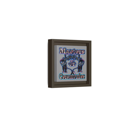 em cee squared - framed canvas art (grey)