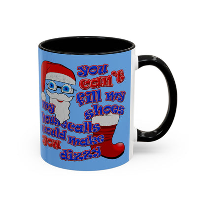 santa's shoes - Accent Mug (light blue)
