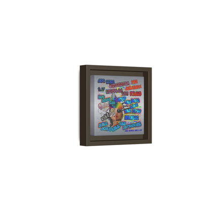 drop the beat - framed canvas art (brushed nickel)