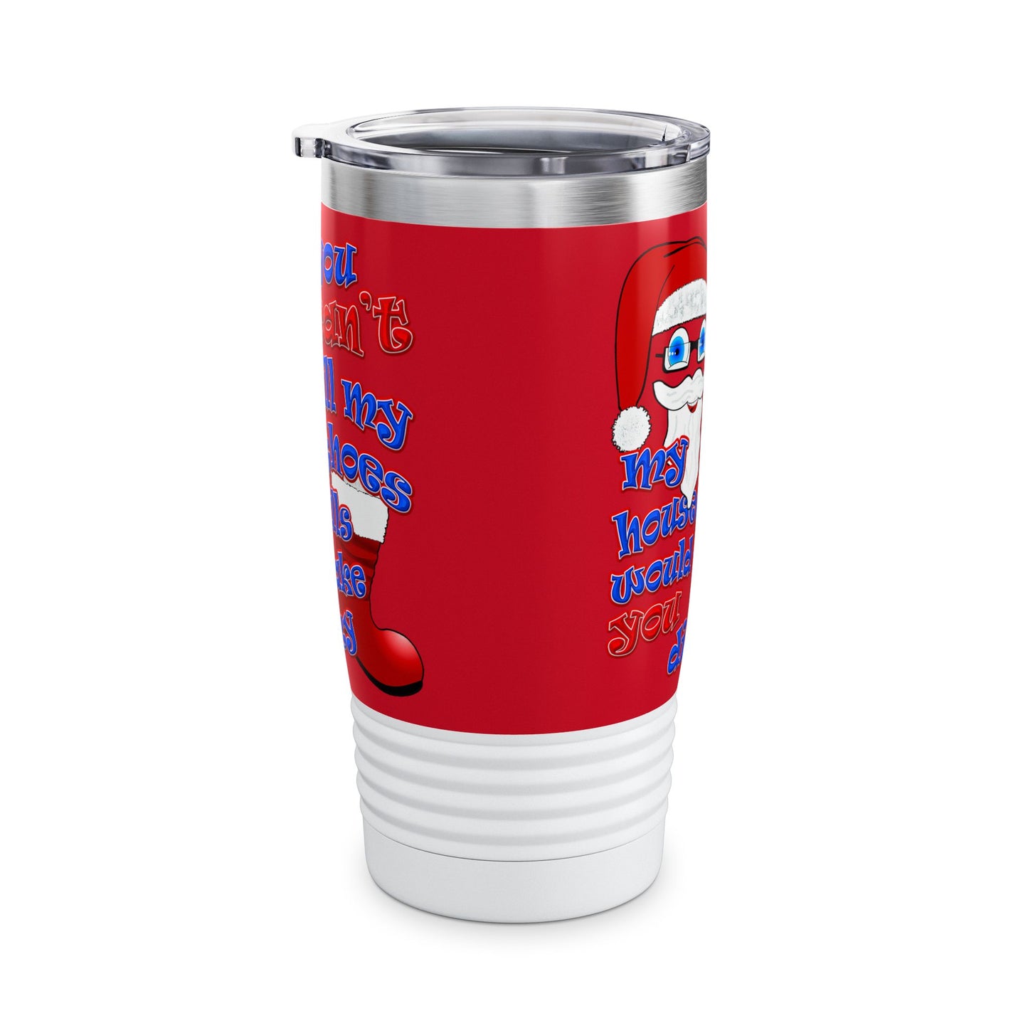 santa's shoes - Ringneck Tumbler, 20oz (dark red)